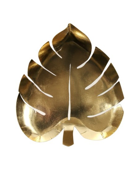 Goldene Palmblatt Teller