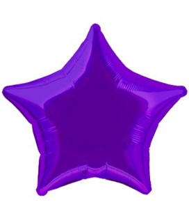 Purple Star Mylar Balloon