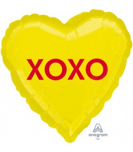 "XOXO" Herz-Folienluftballon