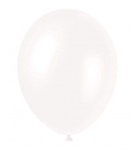 8 Perlmutt-Weiß-Schillernde Luftballons