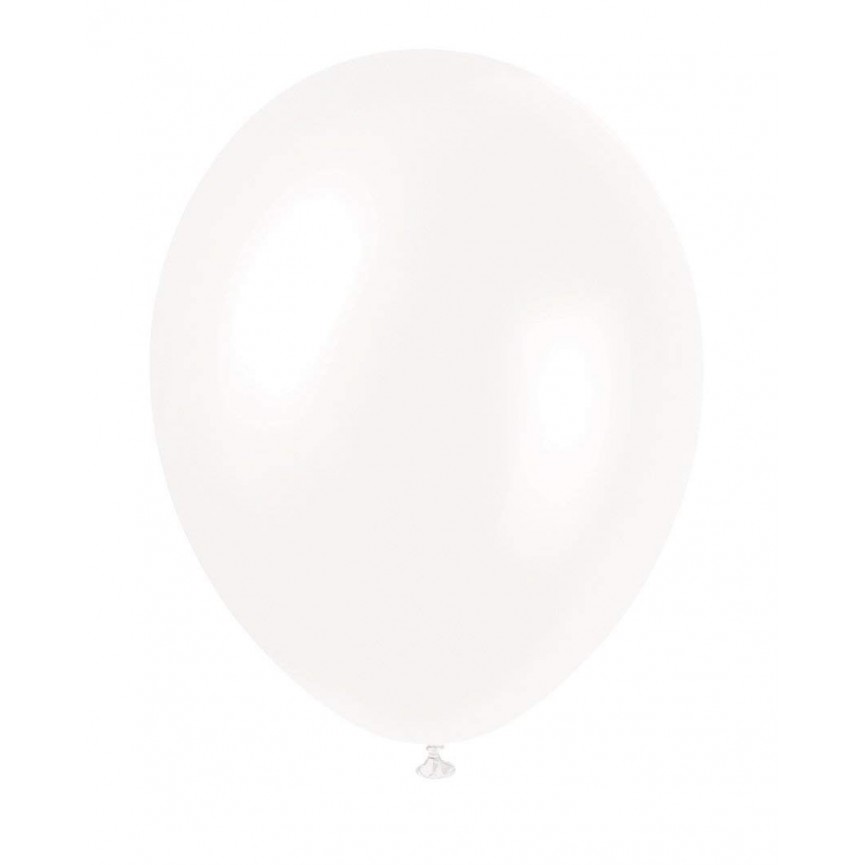 8 Perl-Weiß-Schimmernde Luftballons