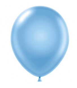 8 Perlglanz-Himmelblaue Luftballons