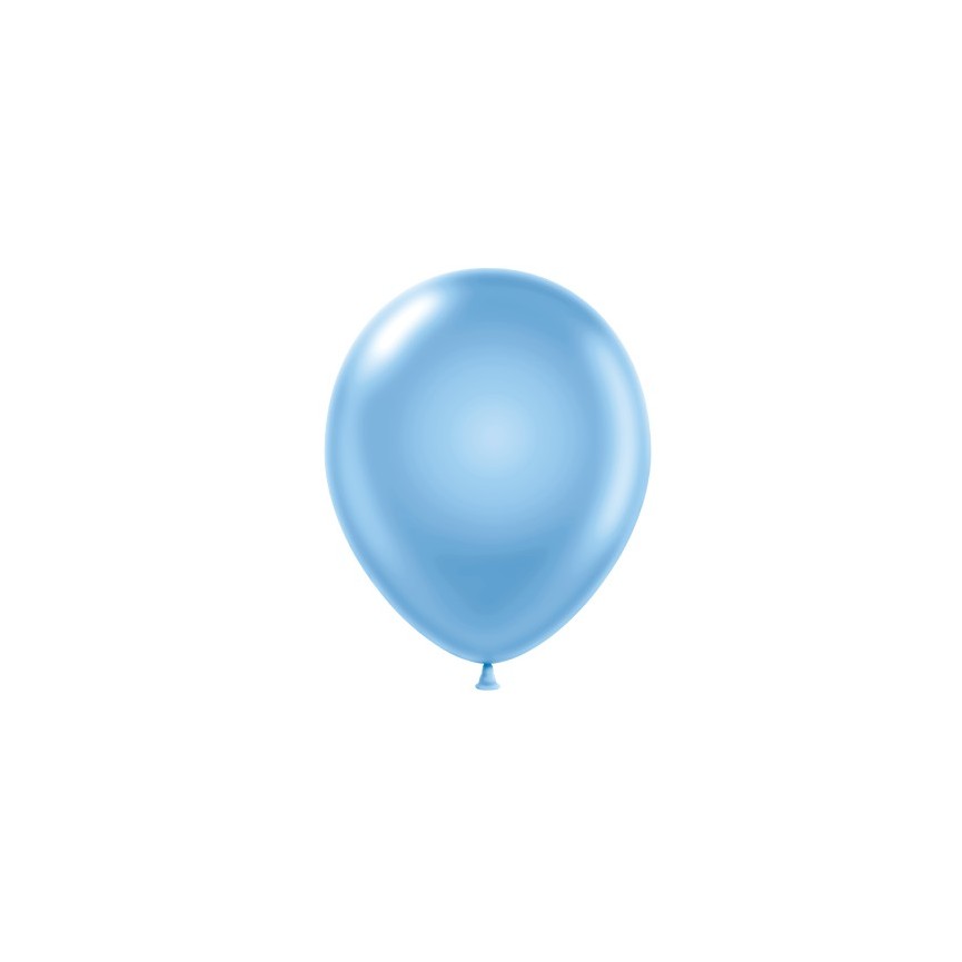 8 Pearlized Sky Blue Balloons