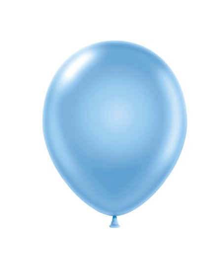 8 Perlglanz-Himmelblaue Luftballons