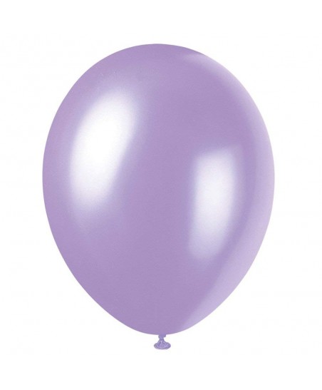 8 Pearlized Lovely Lavender Balloons