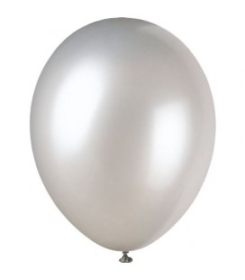 8 Perlmutt-Silberne Luftballons