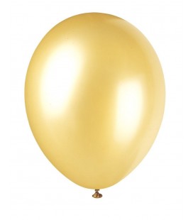 8 Pearlized Gold Champagne Balloons