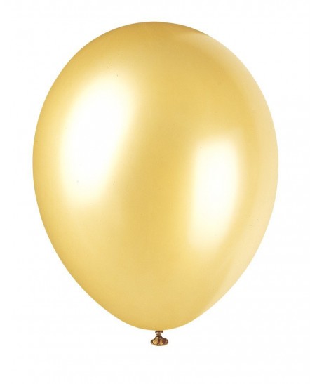 8 Perlmutt-Champagnergoldene Luftballons