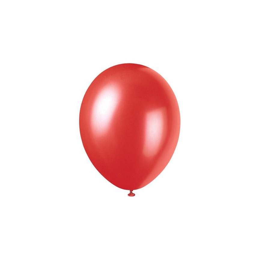 8 Perl-Flammenrote Luftballons