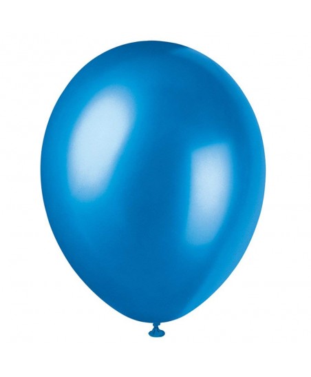 8 Perlmutt-Kosmosblaue Luftballons