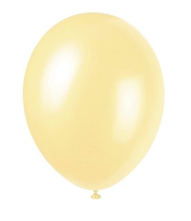 8 Pearlized Ivory Balloons