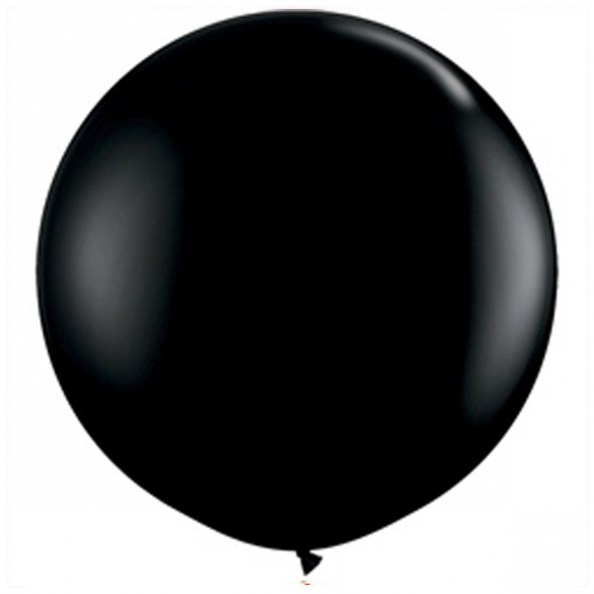 6 Giant Black Balloons