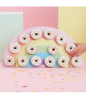 Support mural Arc-en-ciel pour Donut - Pastel Party