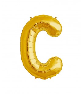 Goldener Folienluftballon "C"