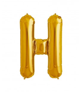 Goldener Folienluftballon "H"