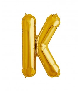 Goldener Folienluftballon "K"
