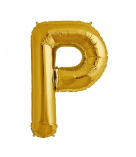 Goldener Folienluftballon "P"