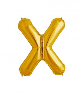 Goldener Folienluftballon "X"