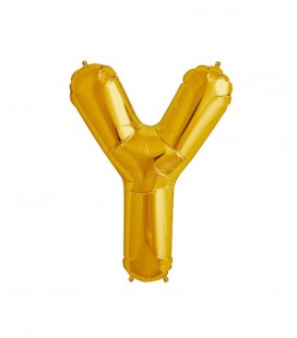 Goldener Folienluftballon "Y"