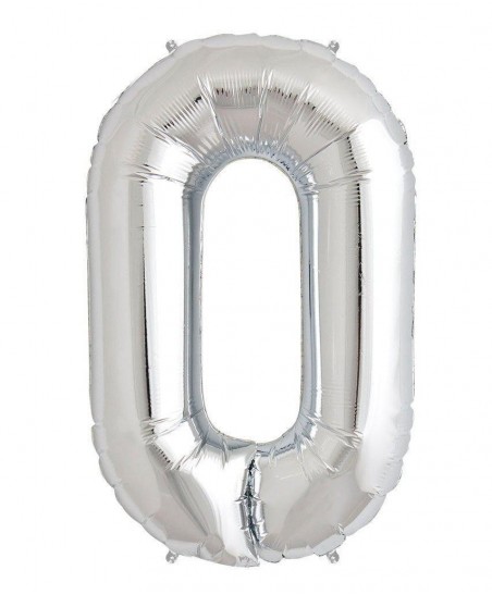 Ballon Aluminium Argent Chiffre 0