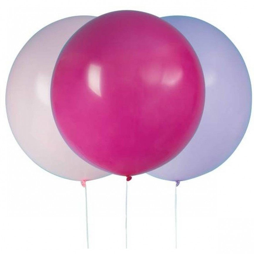 3 Riesige verschieden rosa Luftballons