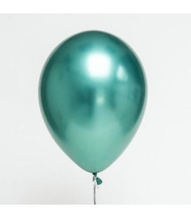 Ballon Latex Chromé Vert