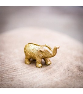 4 Gold Glitter Elephant Place Card Holder