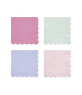 20 Large Simply Eco Assorted Pastel Napkins