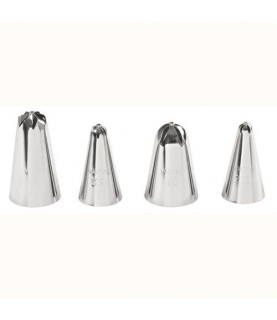 Piping Tips Set - 4 pieces  225, 129, 109, 190