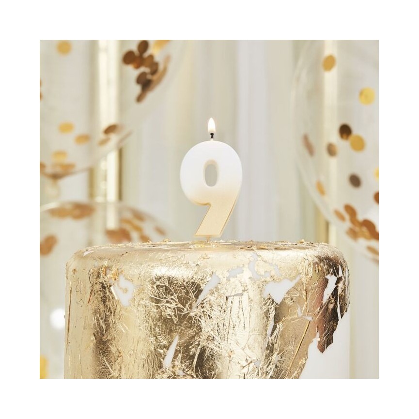 God Ombre Number 9 Candle