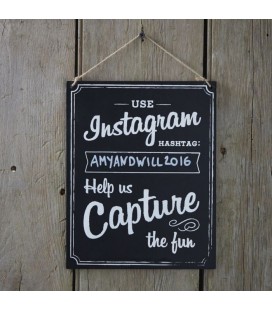 Wooden - Chalkboard Instagram Sign
