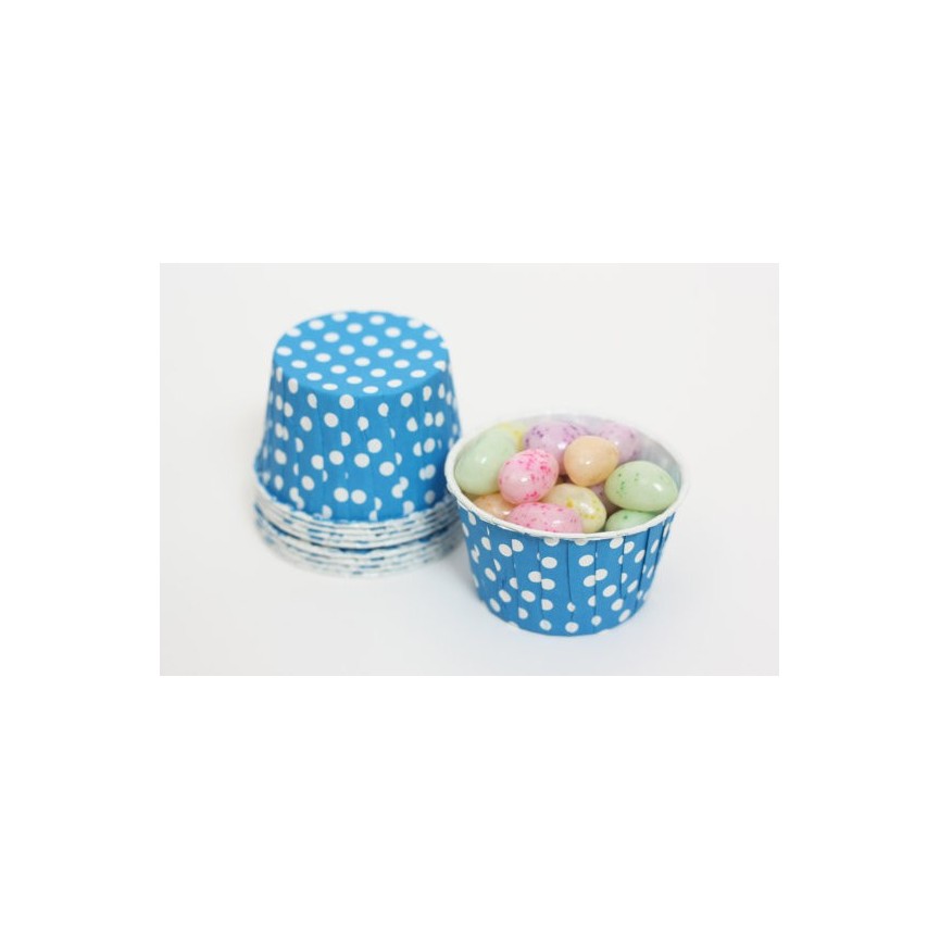 25 Blue Polka Dots Candy Cups