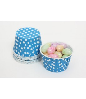 25 Blue Polka Dots Candy Cups