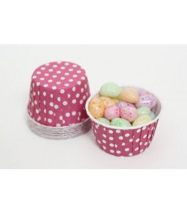25 Magenta Polka Dots Candy Cups