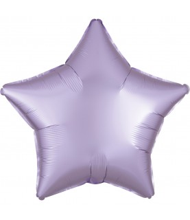 Pastel Lilac Star Satin Luxe Foil Balloon