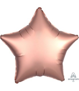 Copper Rose Gold Star Satin Luxe Foil Balloon