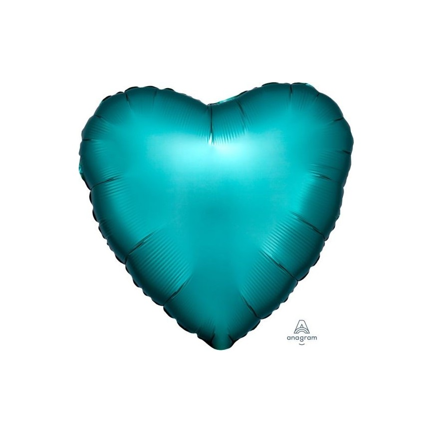 Heart Jade Satin Luxe Foil Balloon
