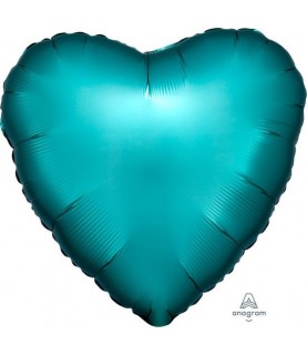 Heart Jade Satin Luxe Foil Balloon