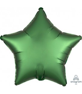 Smaragdgrüner Stern-Luxus-Satin-Aluminiumluftballon