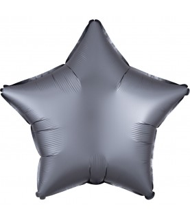 Ballon Aluminium Satin Luxe Etoile Graphite