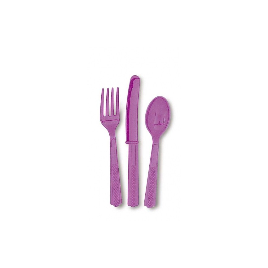 18 Pretty Purple Cutlery