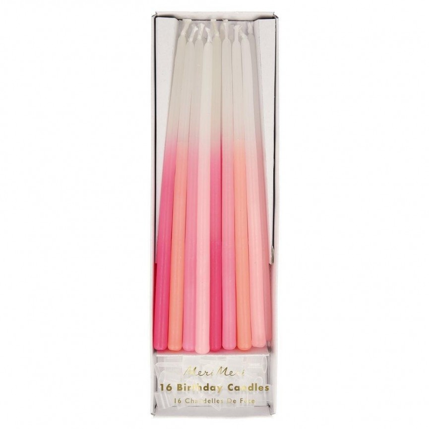 16 Bougies Rose Ombre