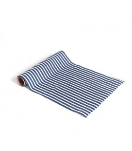 Blue & White Striped Table Runner