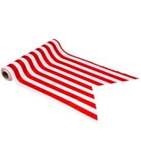 Tischläufer mit Roten & Weißen Streifen