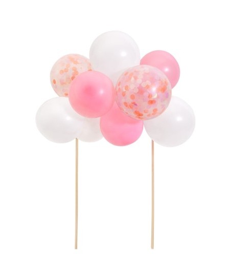 Cake Topper Kit with Arch of Pink Balloons