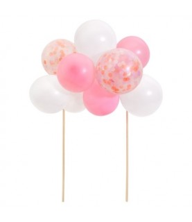 Kit Cake Topper avec Arche de Ballons roses