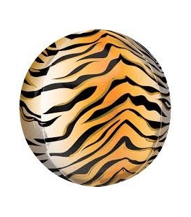Tiger Sphere Orbz Foil Balloon