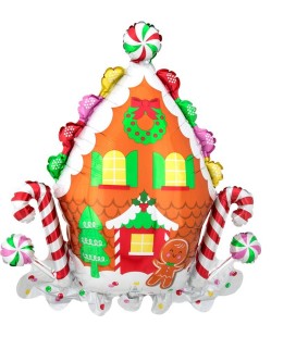 Gingerbread House Foil Balloon