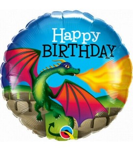 Mythical Dragon Mylar Balloon Happy Birthday