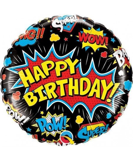 Super Hero Folienluftballon Happy Birthday